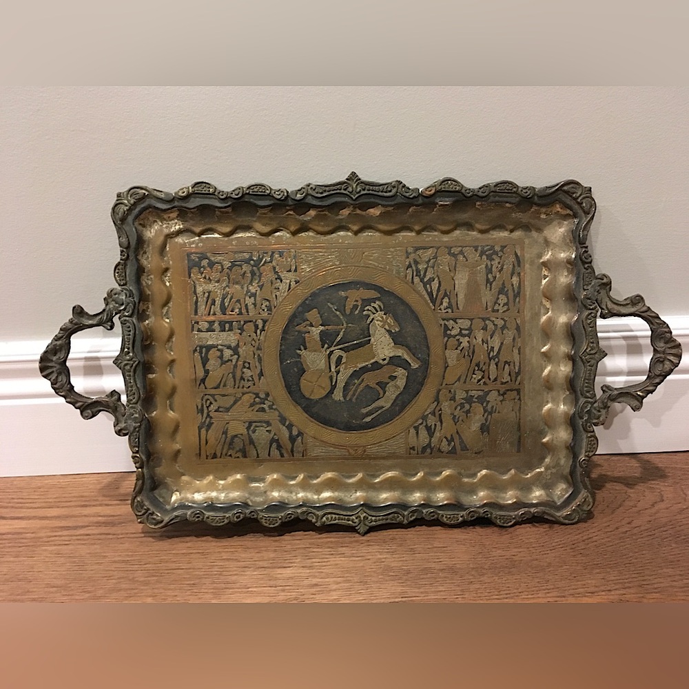 Vintage metal tray - 11” x 15”